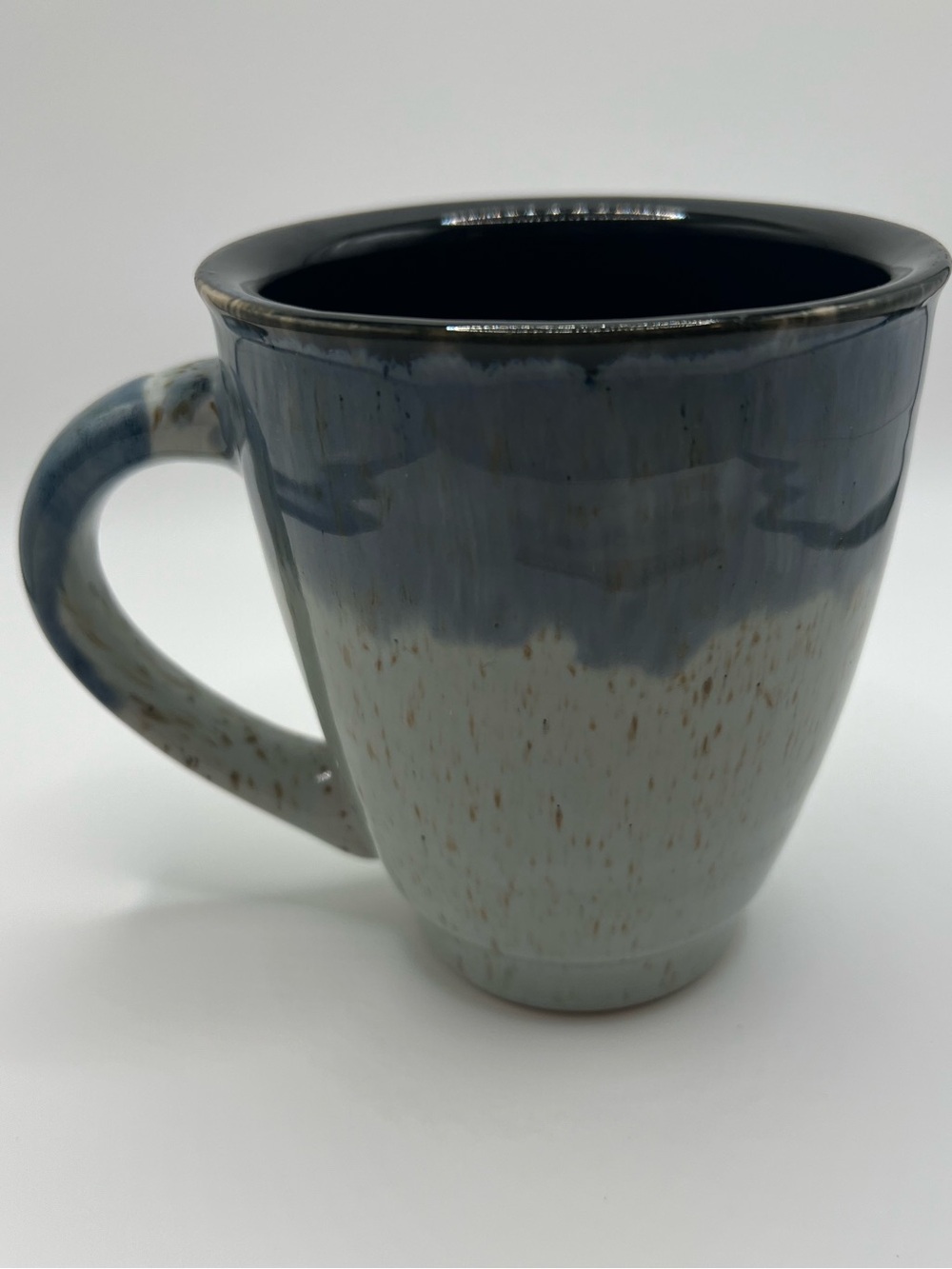 🇩🇪 Vintage Eschenbach Germany Blue Speckled Two-Tone Mug
